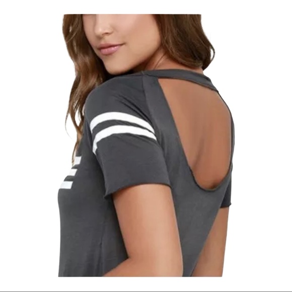 CHASER LOVE CUT-OUT GRAPHIC T-SHIRT TOP NWT S & M - Picture 2 of 14